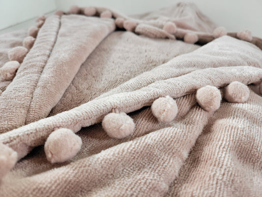 Sortie de bain femme avec ponpon