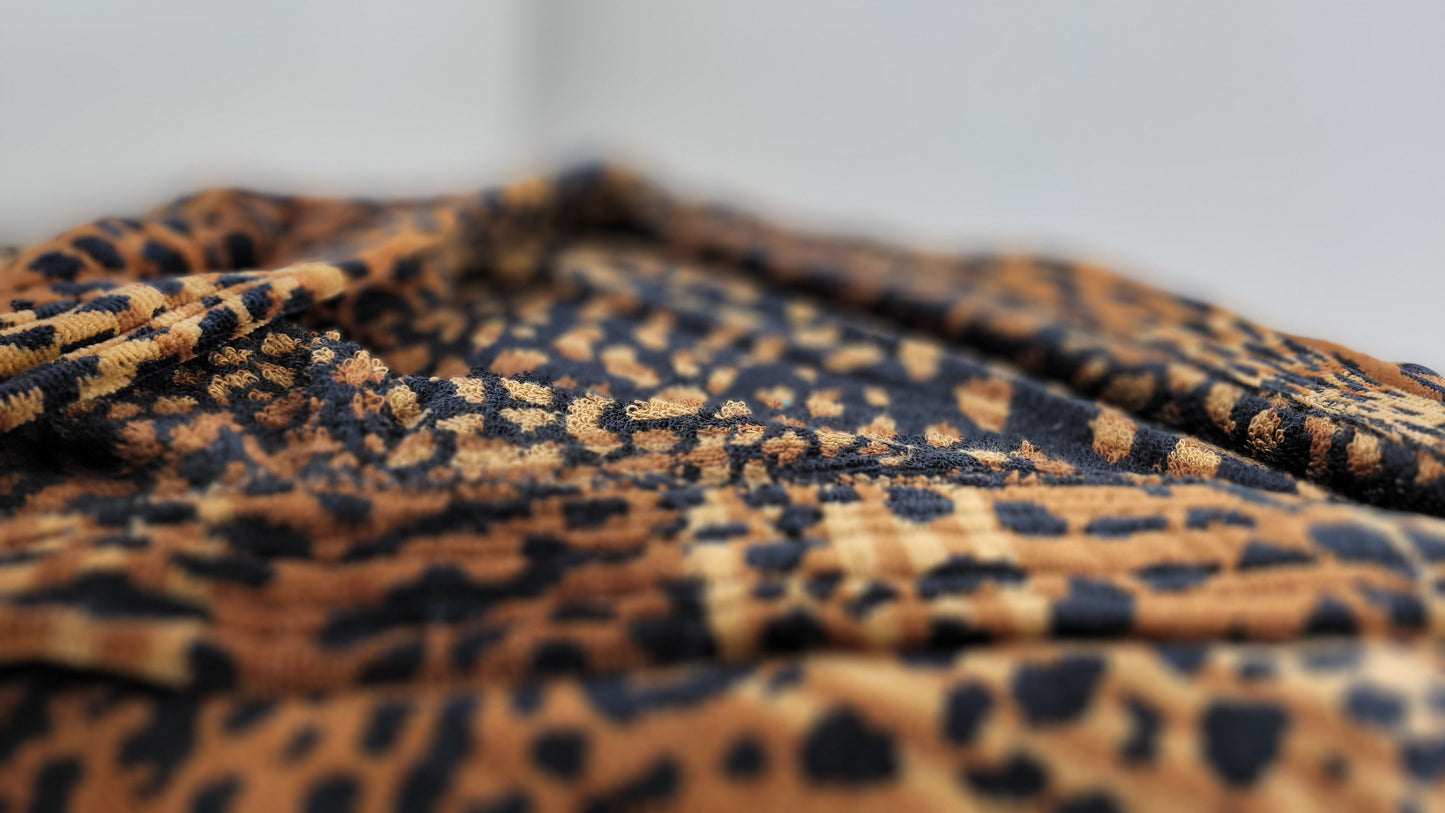 Women's LEOPARD Bathrobe 100% cotton 02-Pieces