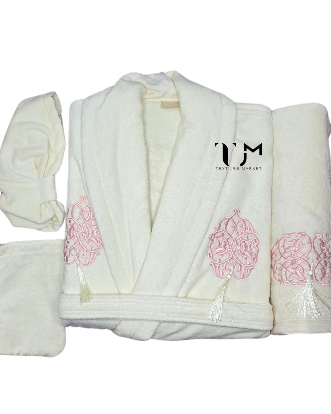 Sortie de bain brodé oriental 4Pieces