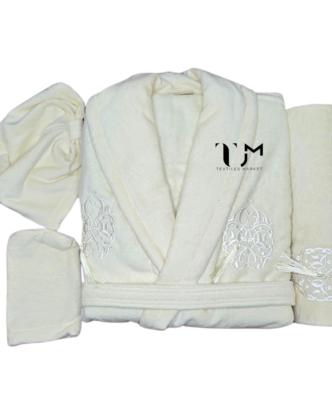 Sortie de bain brodé oriental 4Pieces