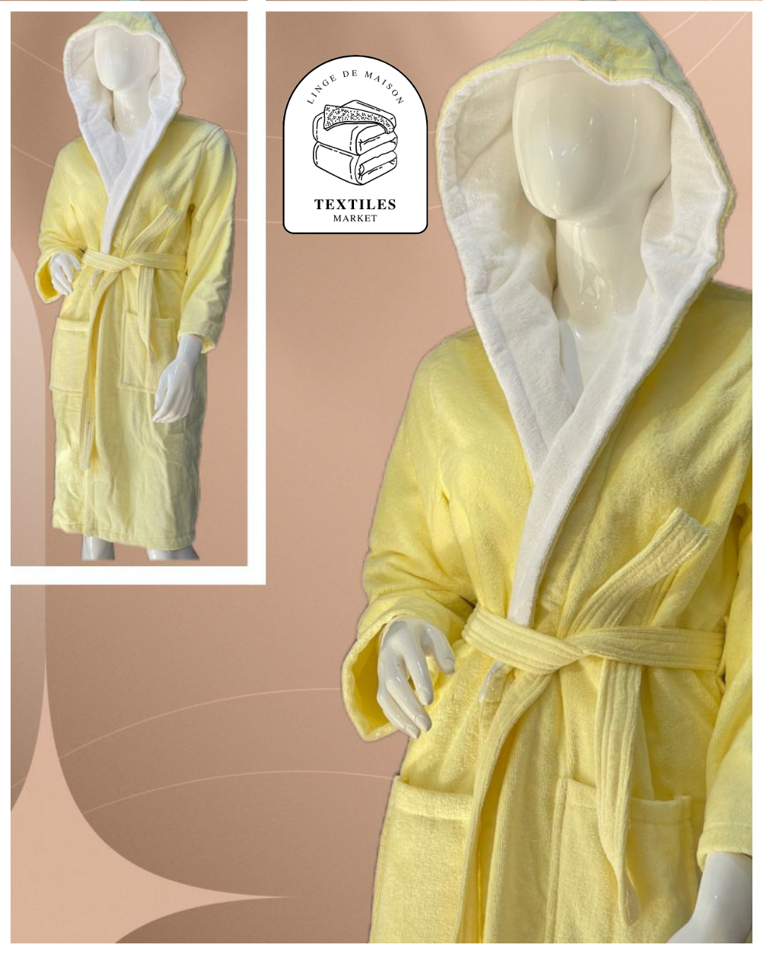 Peignoir de bain bicolores